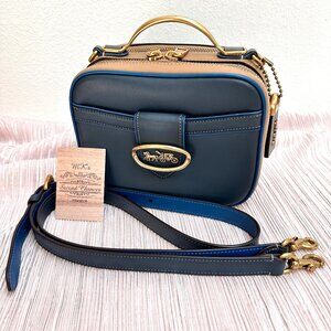 Coach 1941 Riley Lunchbox Bag Dark Denim Multi - Style 704 - EUC - Retail $450